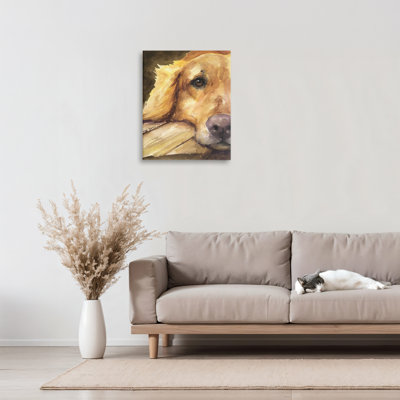 Sight of Golden Retriever Canvas, design by George Dyachenko