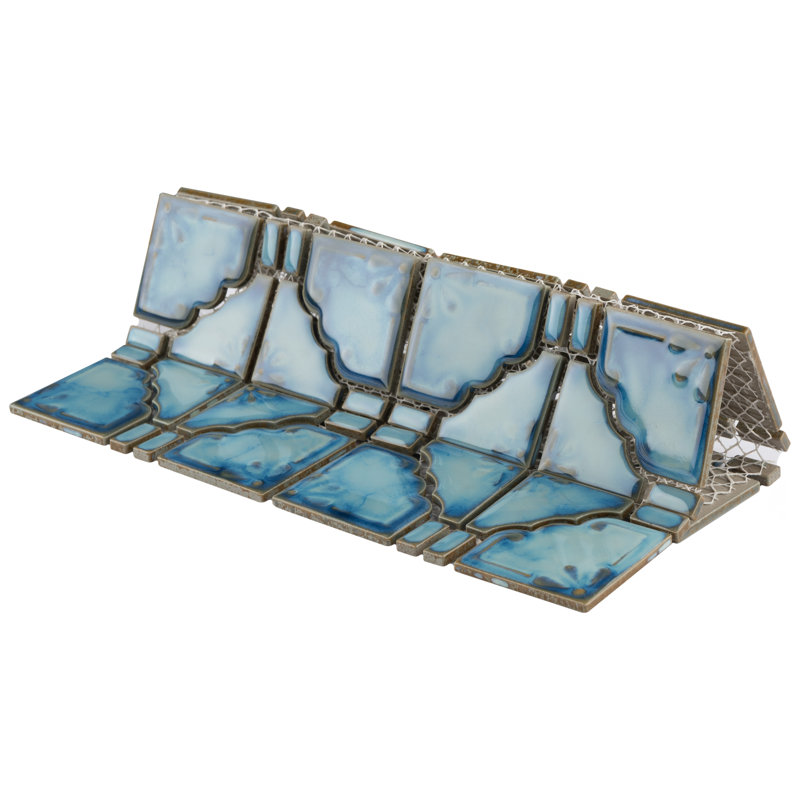 Moonbeam Porcelain Grid Mosaic Wall & Floor Tile, Diva Blue