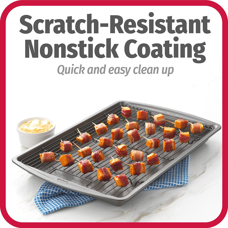 Good Cook 15'' Non-Stick Carbon Steel with Rack