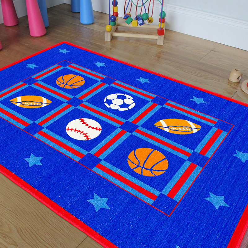 Geometric Nylon Rug, Rectangle 4'11" x 6'11"