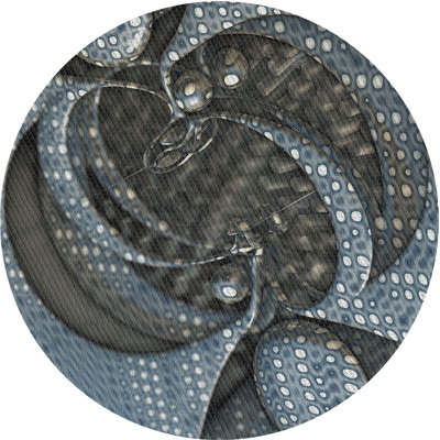 Tapis gris/bleu à tisser électrique