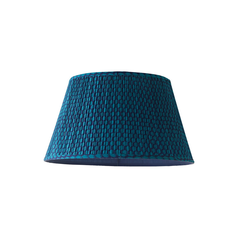 Hildegund 25cm H Cotton Empire Lamp Shade ( Slip-On ), Blue