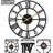 Sorbus 24" Oversized Metal Decorative Analog Round Wall Clock, Black-479804896