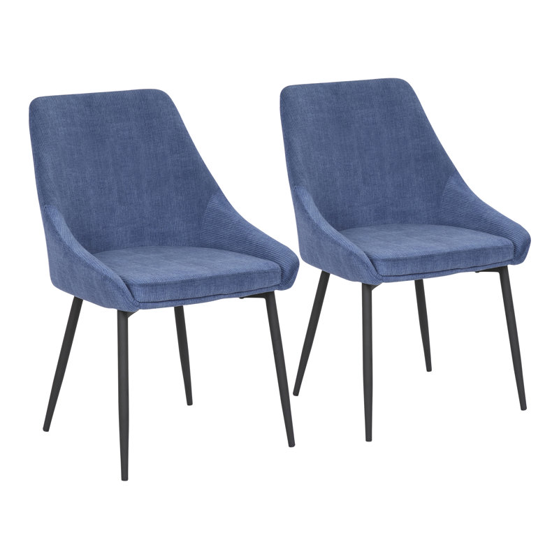 Chaise d'appoint, Velours côtelé bleu