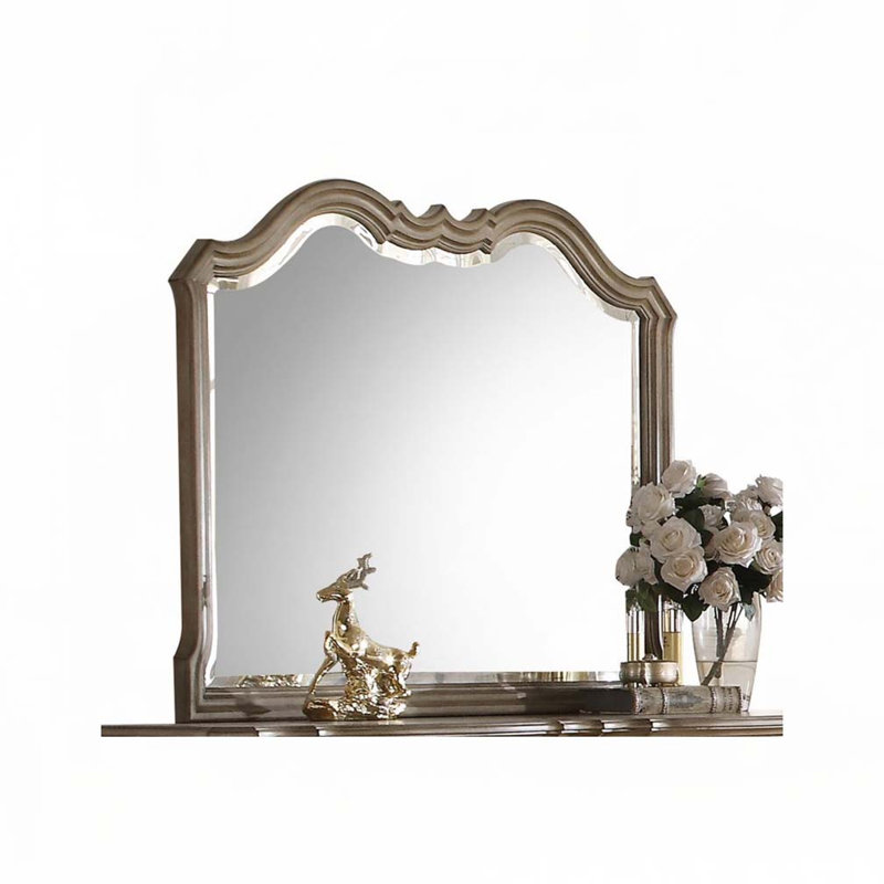 Miroir antique à finition taupe