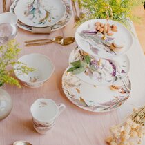 Bon China Cake Stand and Bone China Cups Saucers Plate Etc 