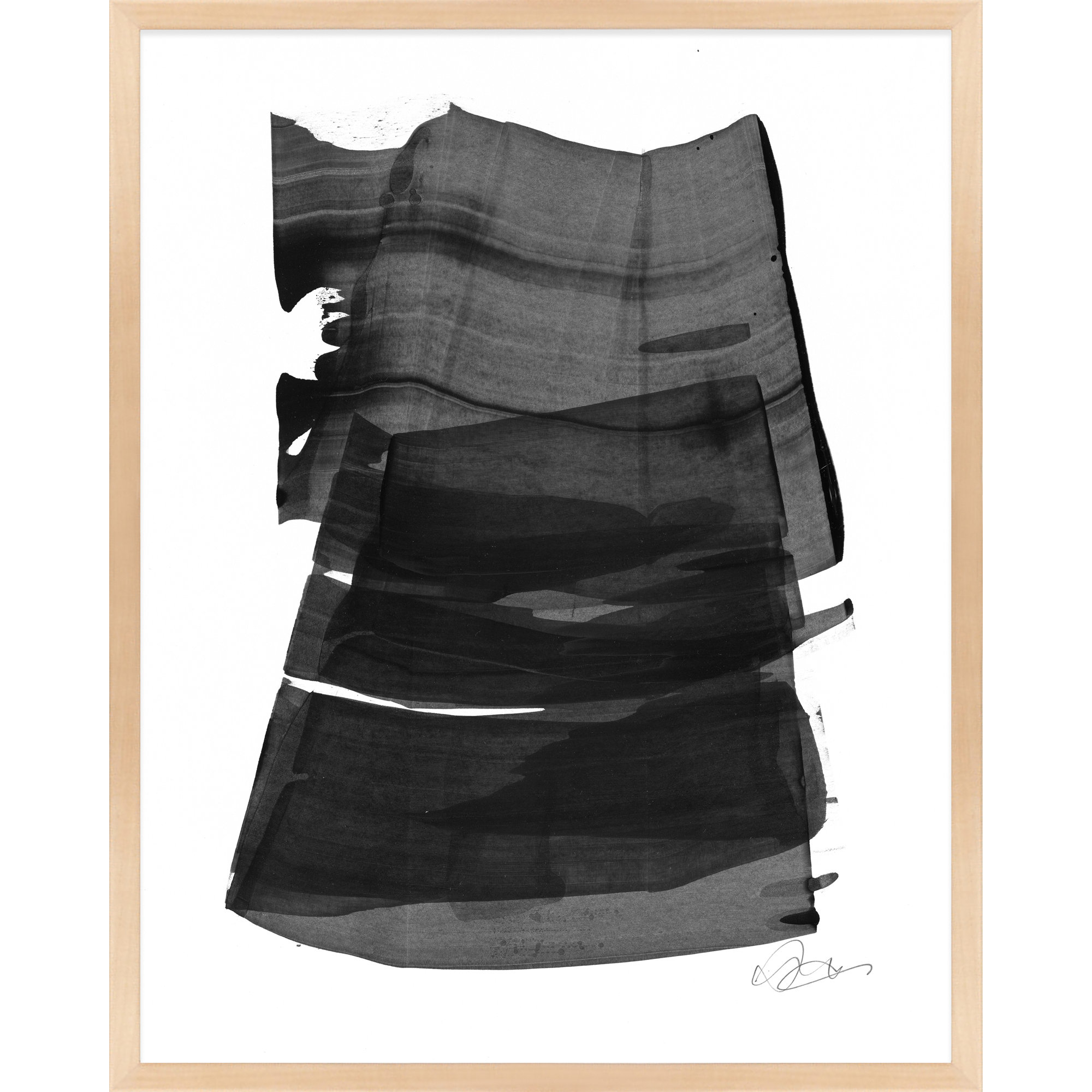 Brushstroke 2 by Jacques Pilon, 30" H x 24" W x 1.25" D, Brown