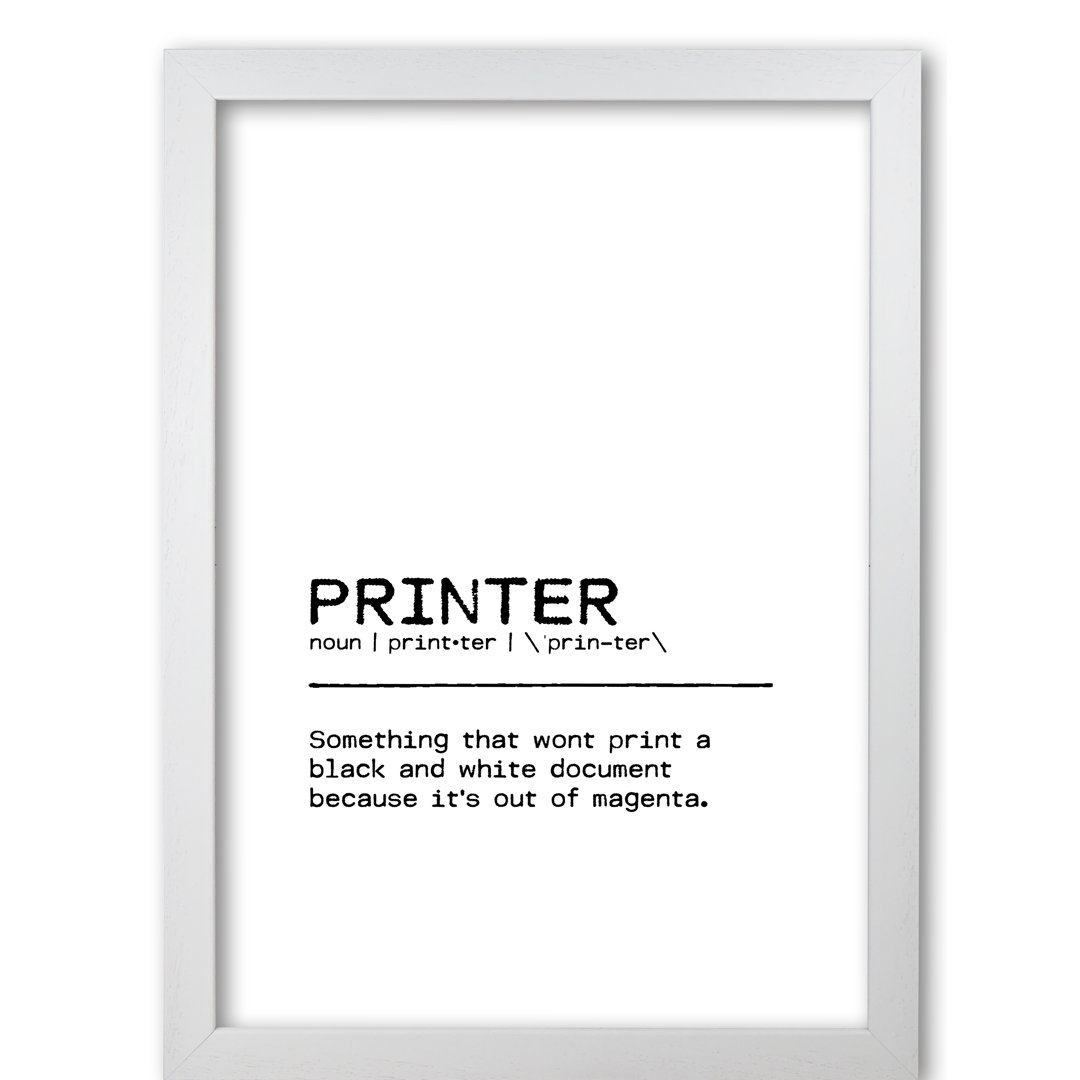 Printer - Textual Art Print on Paper
