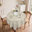 Petite housse de table boho carrée, lin printemps pour table basse ronde, housse de table de chevet, dessus de housse de couloir de commode, décor maison de campagne rustique d'été