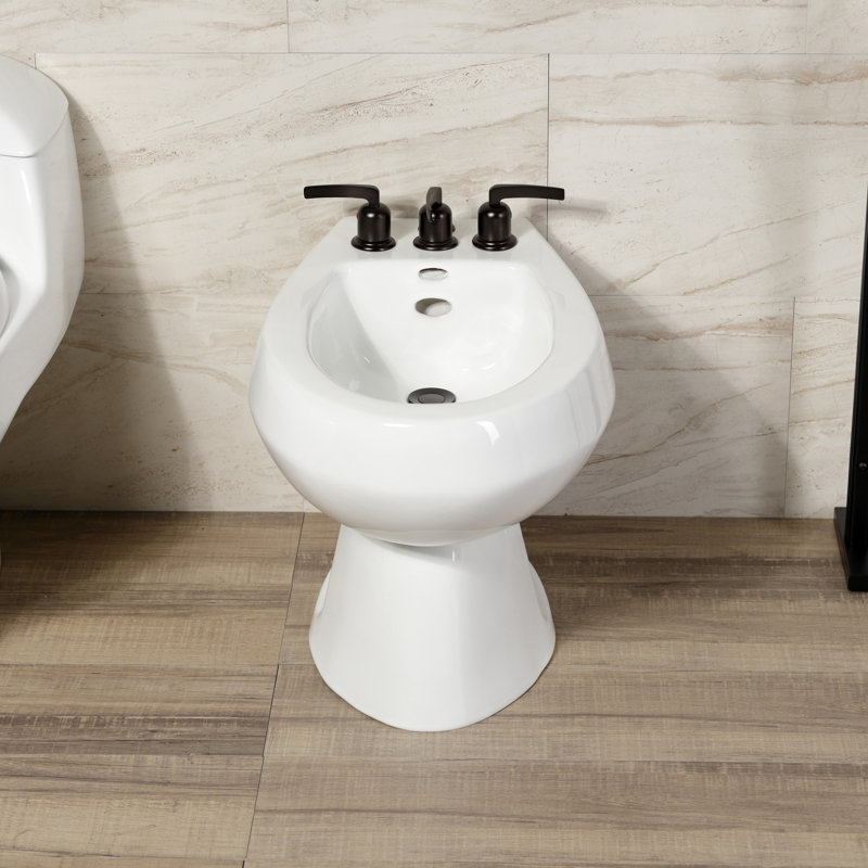 Robinet de bidet vertical à large entraxe Centurion, Bronze huilé