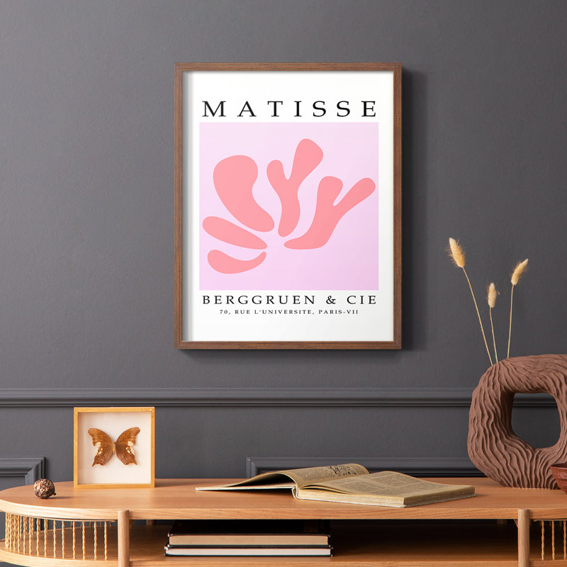 Reproduction encadrée Matisse CCCL - bois massif, H 20 po x l 16 po, Brun