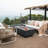 Granville Outdoor Concrete Fire Table 45,000 BTU - Includes Lava Rocks and PVC Cover-860438306-862181393