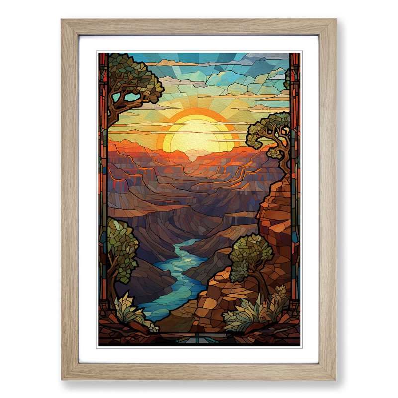 Grand Canyon Art Nouveau Art - Framed Print