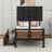 Metal Twin Platform Bed with Two Storage Drawers and Rotatable TV Stand-93308827