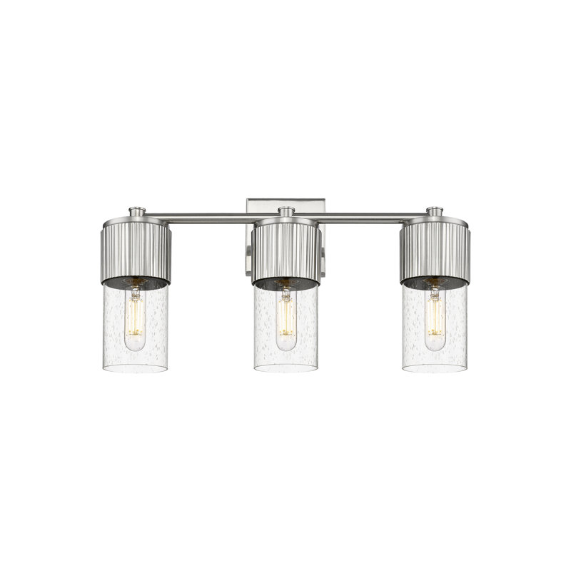 Éclairage pour meuble-lavabo mural 3 lumières Bolivar, Bullé, Nickel satiné