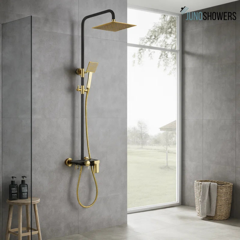 Ensemble de douche pour salle de bain luxueux, Doré
