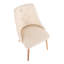 Chaises d'appoint rembourrées en similicuir Paco avec pieds fuselés en bois-88783670