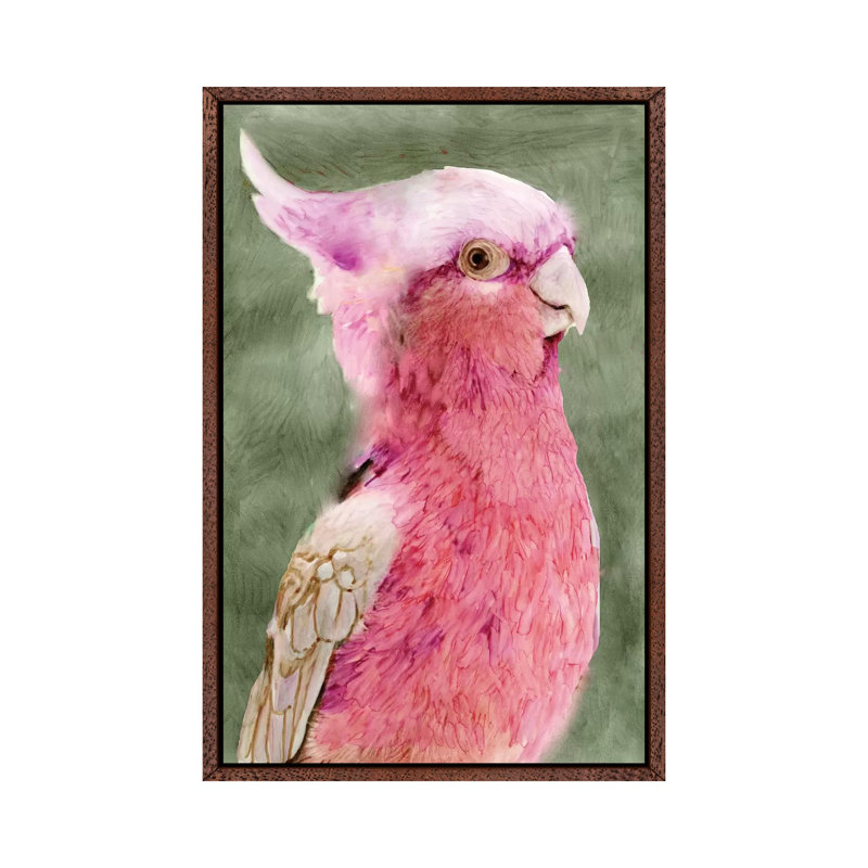 Palm Springs Parrot I 1 Piece Wall Art on Canvas, 152.5 cm H x 101.5 cm W, Classic Wood Framed