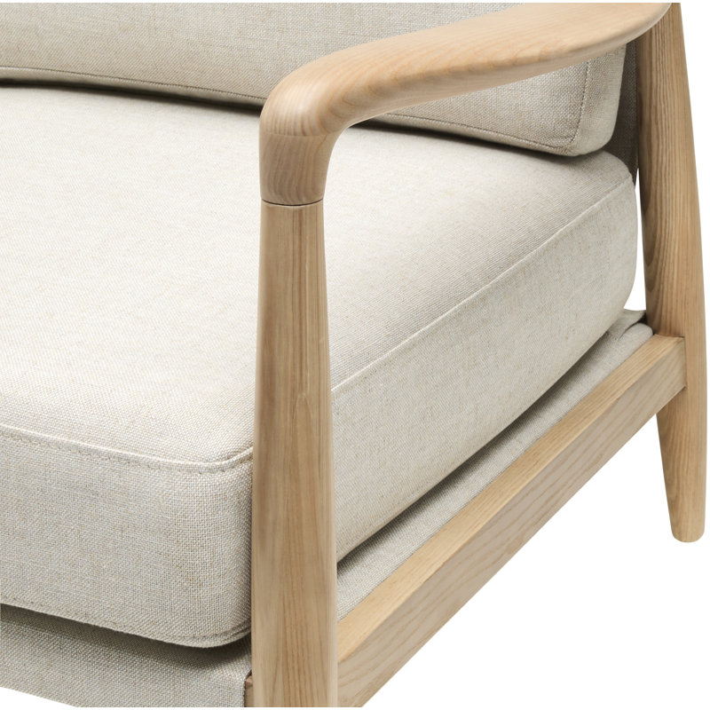 Becki Owens x Surya Gaviota Accent Chair, Gray Linen Blend