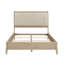 Mobilier de chambre à coucher classique en bois massif avec tête de lit pour grand lit à finition beige 1pc-259158917
