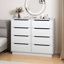 Commode pour chambre à coucher, commode longue avec 8 tiroirs, commode en bois de 47,2 po de largeur avec 8 tiroirs, armoire de rangement pour vêtements de grande capacité, commodes larges pour vestibule de salon de chambre à coucher
