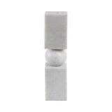Sagebrook Home 12X3" Chunky Marble Taper Holder, White