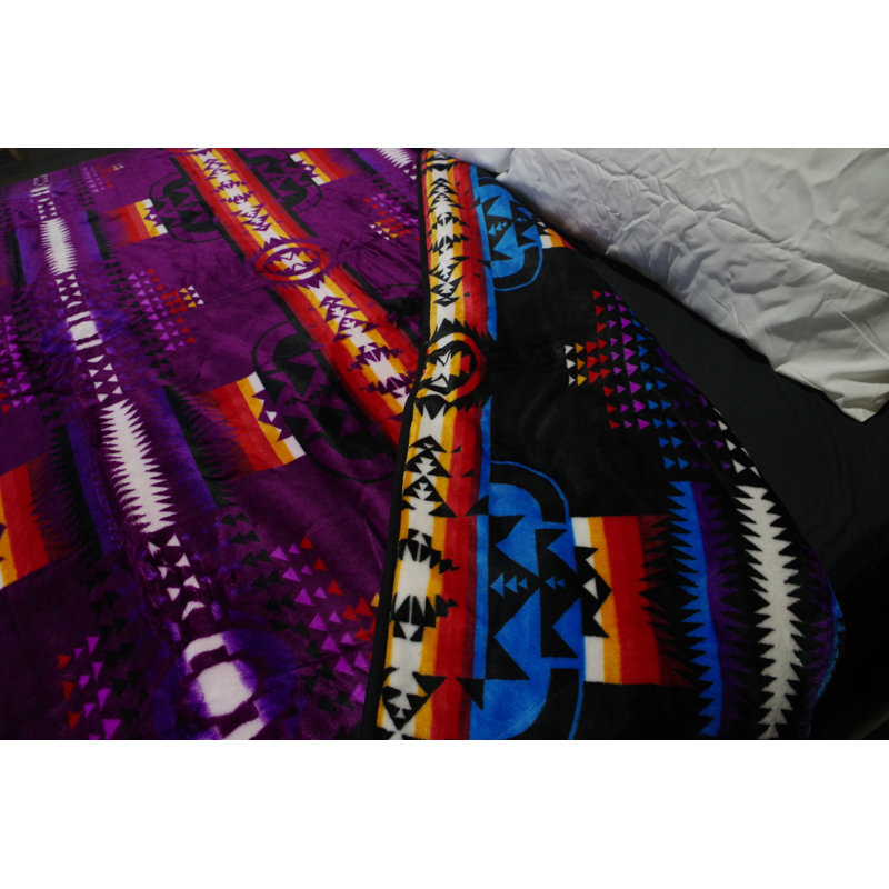 Couverture en flanelle Tribal Southwest, Double, Rouge