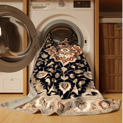 Tapis brun lavable à la machine