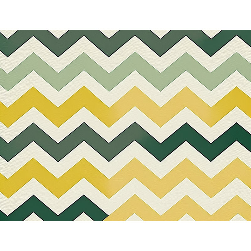 Chevron Comforter, King Comforter, Green/Yellow