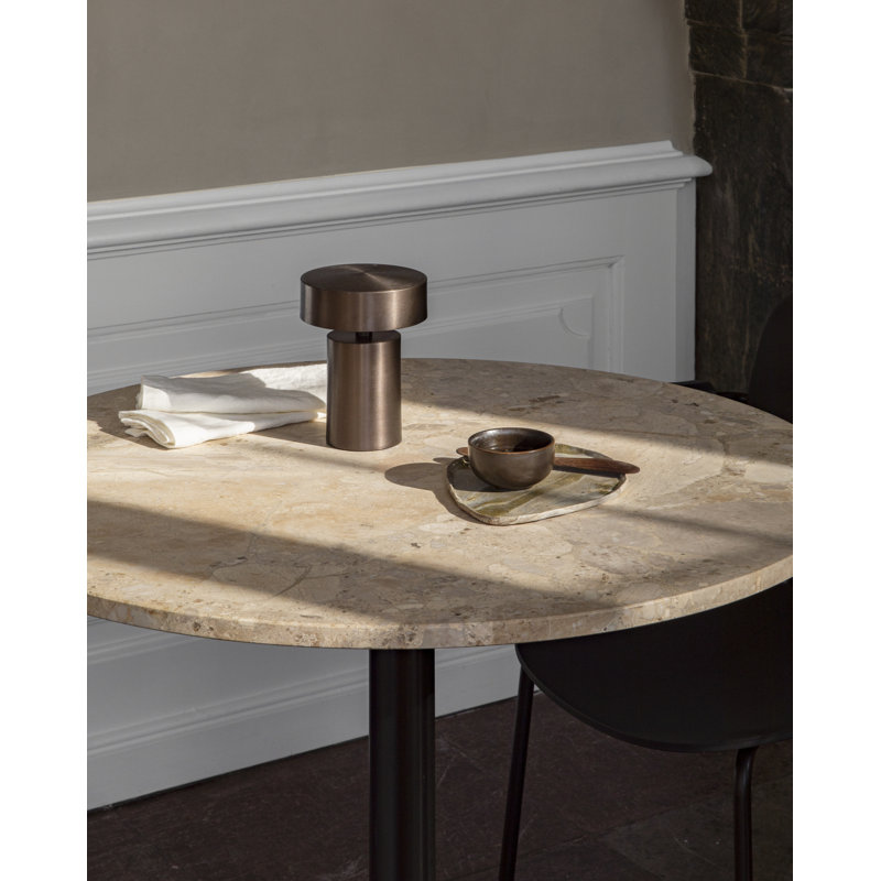 Harbour Round Dining Table, 31.5" W x 31.5" L, Standard Height, Off White Marble