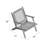 Patio Sense Vega Natural Stain Chair ,Acacia Wood Construction ,Woven Web Seat- Navy Blue Cording-80810316