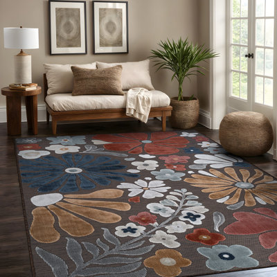 Tapis floral d'intérieur pour l'extérieur