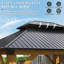 Pavillon de jardin d'extérieur en bois d'épinette avec toit rigide en acier galvanisé, pavillon de jardin permanent en bois avec structure durable et double toit-109242044