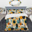 Ensemble de housse de couette à motif géométrique jaune et vert IV-1460328071