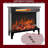 Afore 24 Inch Freestanding Electric Fireplace With 3-Sided Glass Realistic Flame Effects Remote Control & Heater