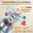 Professional Blender, Smoothies Blenders, PRASKY Max.2400Watts/1000Watts Blender and Grinder Combo 25000RPM Powerful Kitchen 68oz BPA Free 2 Containers Countertop Blenders Ice Crushing, Juice