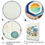 «Diamanto Hexagon and Circular Abstract III», reproduction de 3 pièces-87912485-87912488