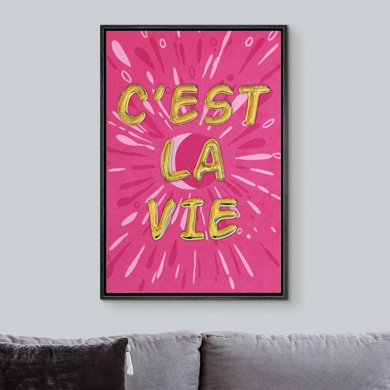 Chambre à coucher pour filles, chambre à coucher, c'est la vie, Noir, H 36 po x l 24 po