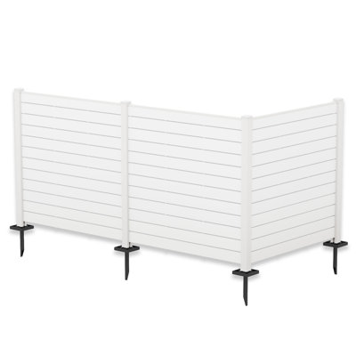 Outdoor Essentials North port 6-ft H x 4-ft W White Privacy Vinyl Flat-top Fence Gate Kit (Unassembled)