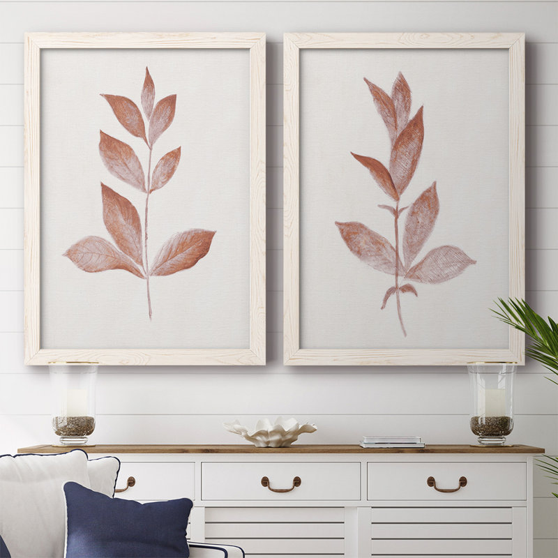 Toile encadrée Red Leaf I-Premium - prête à être accrochée, Blanc, H 27,5 po x l 75 po x P 1,5 po
