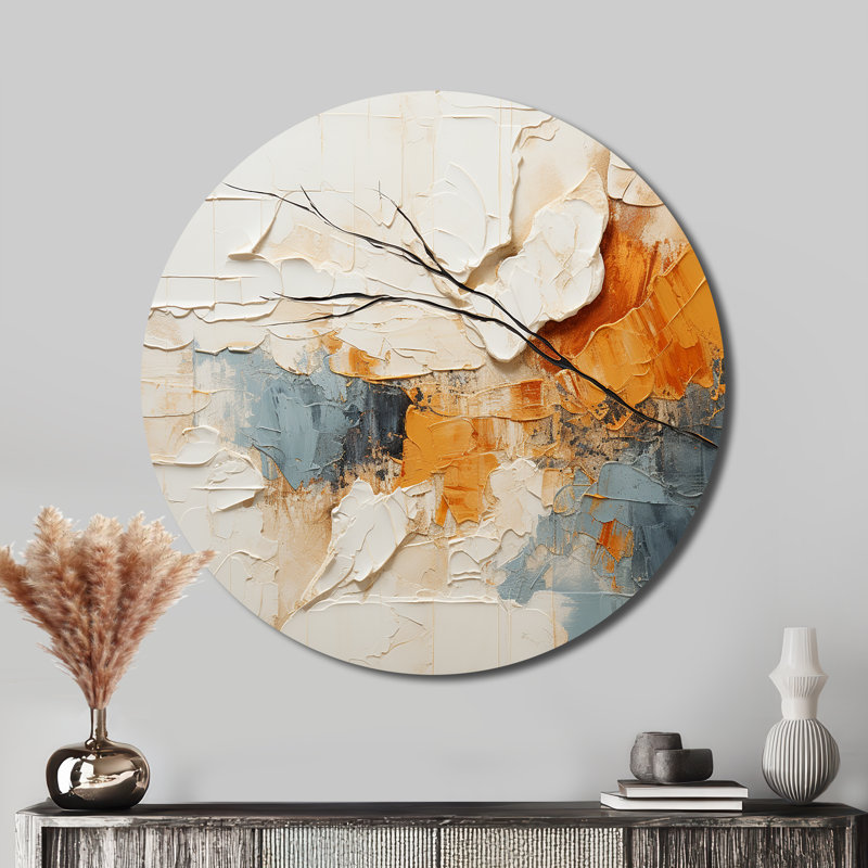 Cionni - Paysages d'art rond en métal, H 29 po x l 29 po