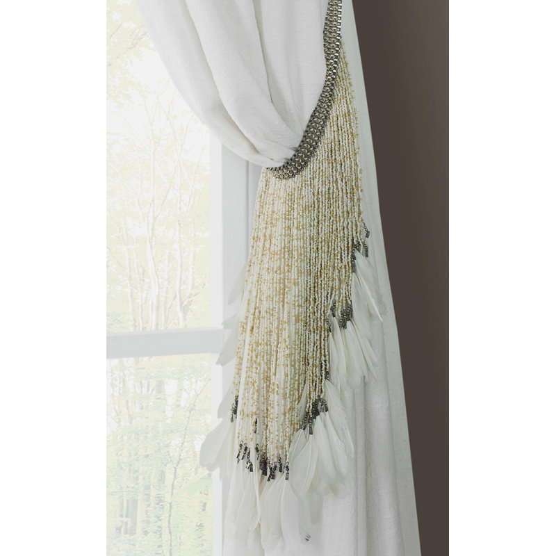 Pluma 28'' W Curtain Tieback, Silver