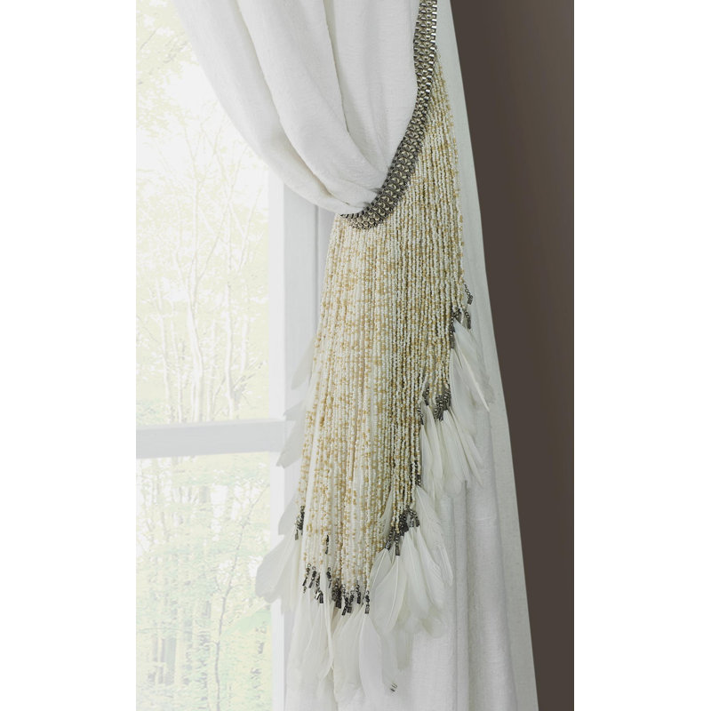 Pluma 28 in. W Curtain Tieback, Silver