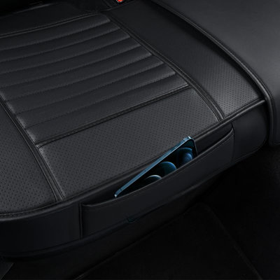 Back Seat Covers Breathable PU Leather Rear Seat Cushions NonSlip Auto Bench Protector Beige 61 x 205