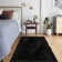 Dreu Black Shag Faux Sheepskin Fur Fluffy Area Rug
