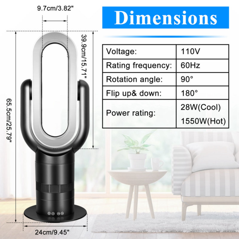 Ventilateur sans lame de 7,3 po Wenty