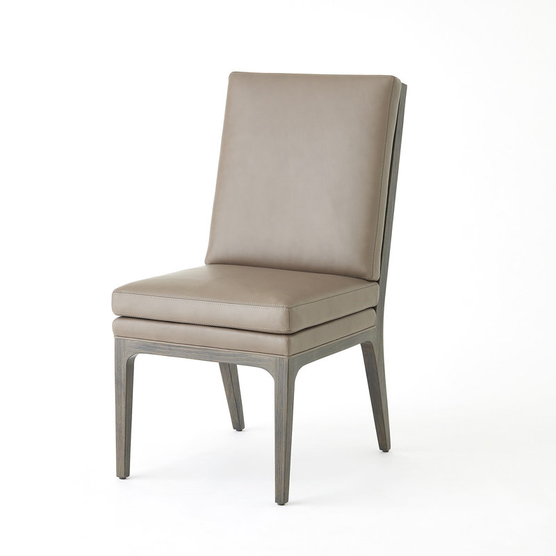 Leather Dining Chair, Gray