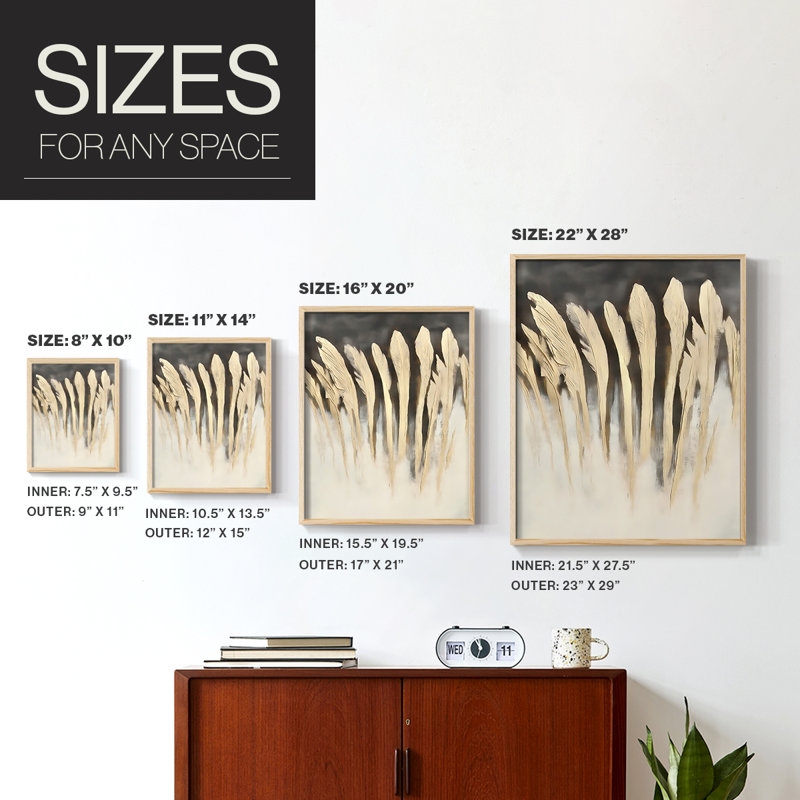 Reproduction encadrée FLORAL Series DCLXVII - bois massif, H 11 po x l 9 po