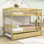 Lit superposé simple en bois avec lit gigogne Keyen-1982293877
