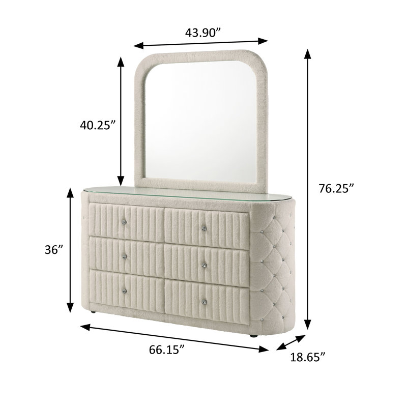 Commode 66,15 "Modern Classics avec miroir, blanc